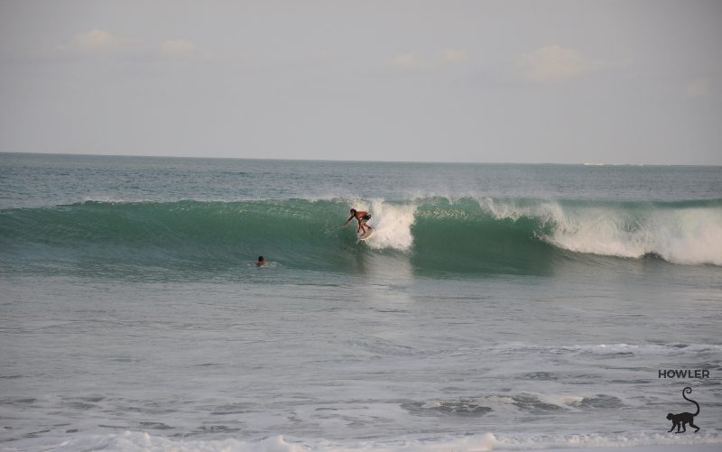 surf catching a wave after remembering surf etiquette